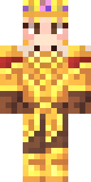 Golden King Minecraft skin, front view